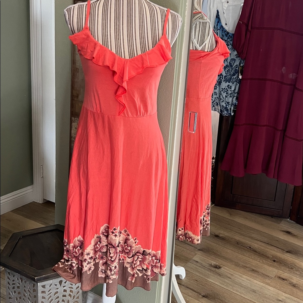 NWT. Patagonia, size M, Kamala Strapless Coral Dress